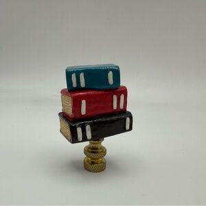 Patriot Lighting Lamp Shade Decorative Finial Stack Of Books Topper Brass Base